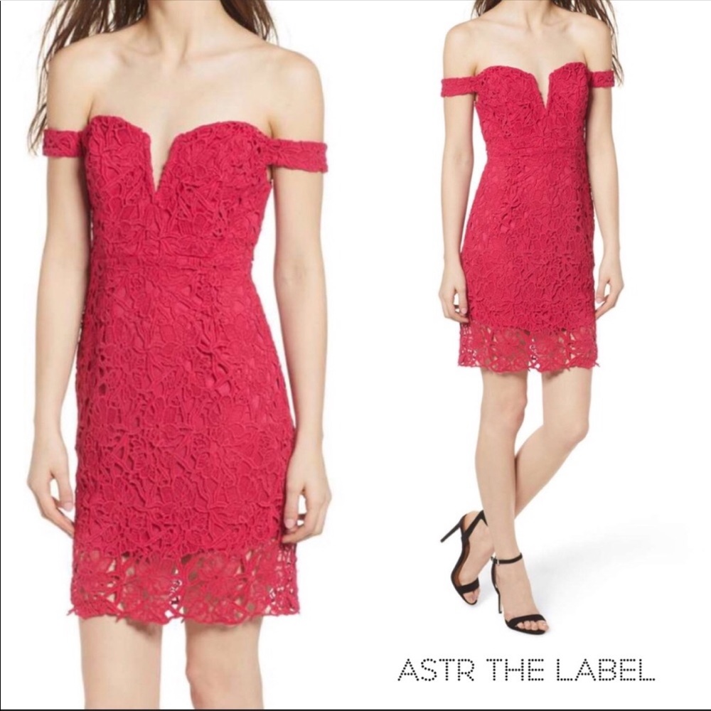NWT ASTR floral lace short party dress